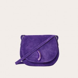 Little Liffner Maccheroni Suede Donna Borse Da Sella Viola | 8942-INGHR