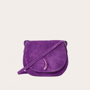 Little Liffner Maccheroni Suede Donna Borse Da Sella Viola | 8235-XVBRU