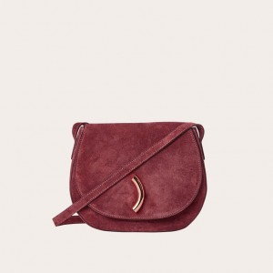 Little Liffner Maccheroni Suede Donna Borse Da Sella Rosse | 2659-BUVAJ