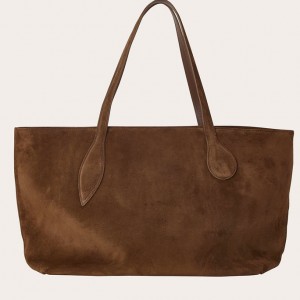 Little Liffner Mega Sprout Suede Donna Tote Marroni | 4207-NPSMX