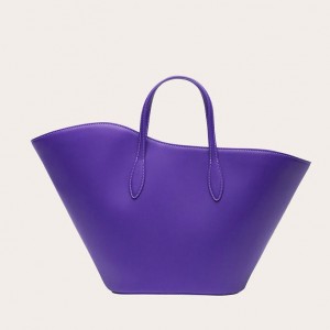 Little Liffner Open Tulip Medium Donna Tote Viola | 3694-HIUND