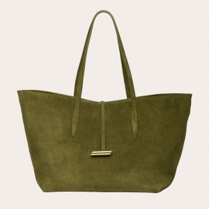 Little Liffner Penne Suede Donna Tote Verde Oliva | 9064-VGLJY