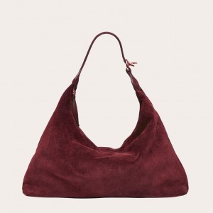 Little Liffner Pillow Suede Donna Borsa a Tracolla Rosse | 9083-NTXFL