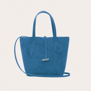 Little Liffner Sprout Mini Suede Donna Tote Blu | 7658-AKEVM