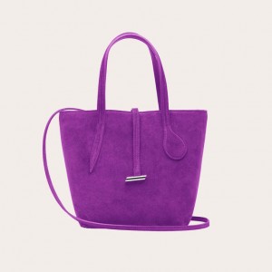 Little Liffner Sprout Mini Suede Donna Tote Viola | 0145-DUMJW