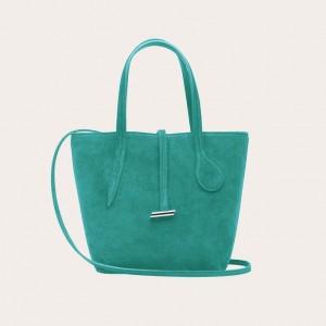 Little Liffner Sprout Mini Suede Donna Tote Verde Acqua | 2098-BAEDG