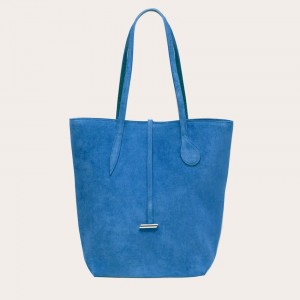 Little Liffner Tall Sprout Suede Donna Tote Blu | 3015-OITKV