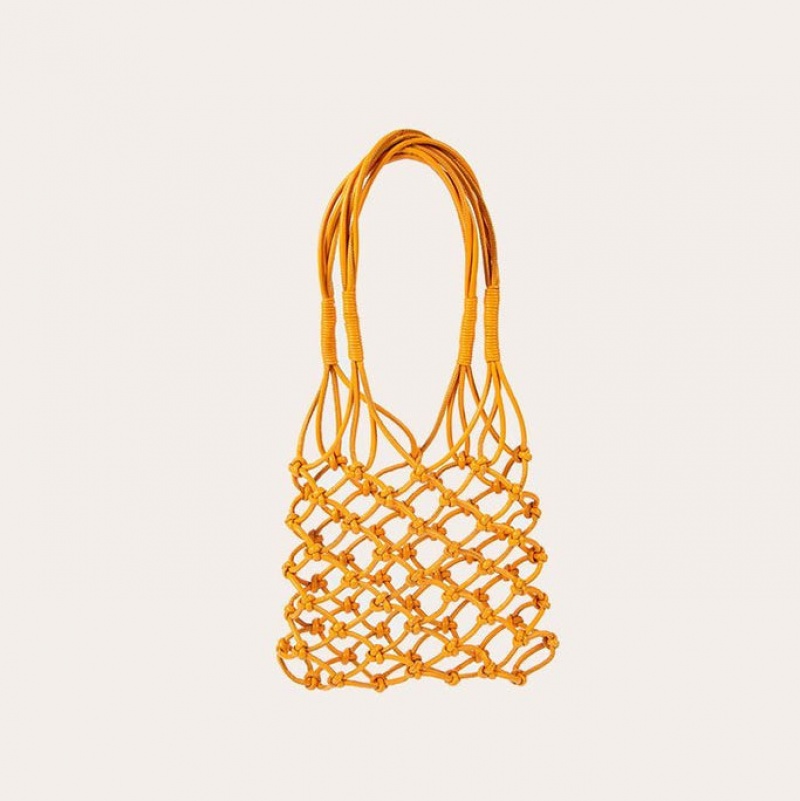 Little Liffner Knotted Mini Donna Tote Gialle | 0683-GNCRQ