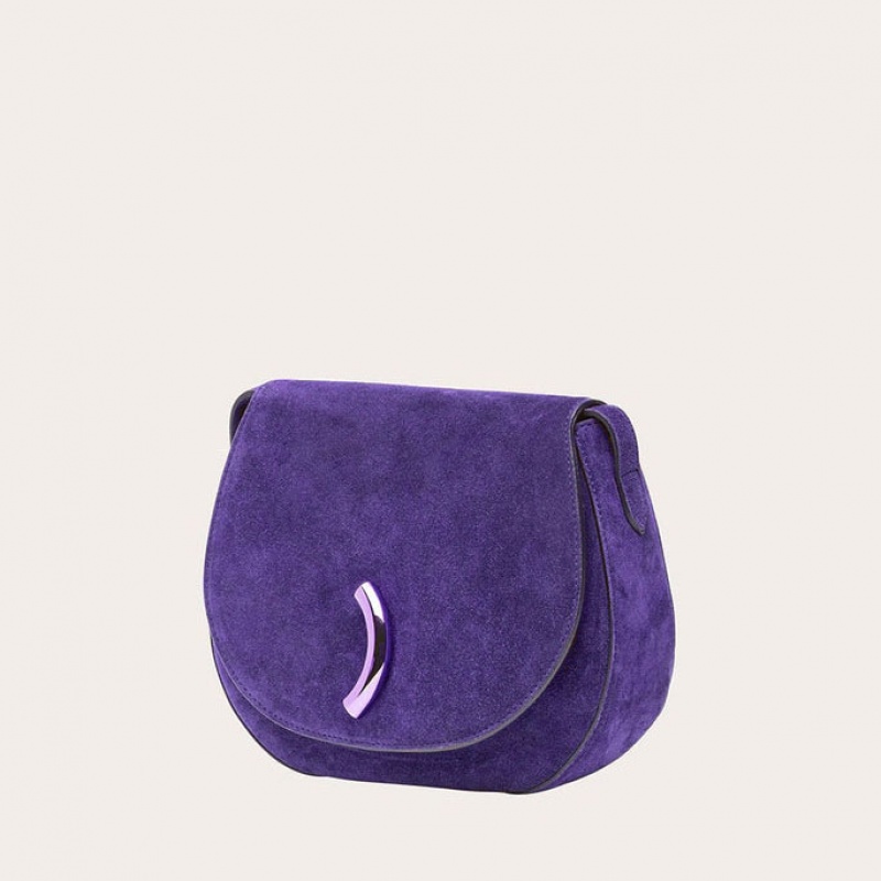 Little Liffner Maccheroni Suede Donna Borse Da Sella Viola | 8942-INGHR