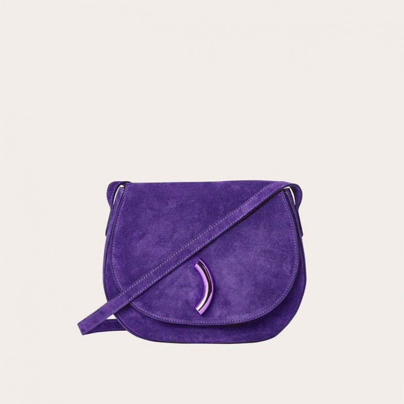 Little Liffner Maccheroni Suede Donna Borse Da Sella Viola | 8942-INGHR