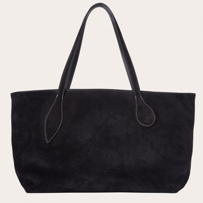 Little Liffner Mega Sprout Suede Donna Tote Nere | 8625-HZBAY