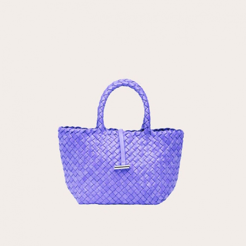 Little Liffner Mini Leather Basket Donna Tote Lavanda | 4865-LDIGW