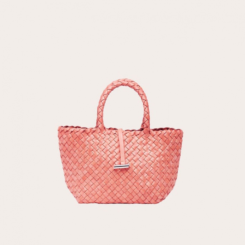 Little Liffner Mini Leather Basket Donna Tote Arancioni | 6549-UZHPY