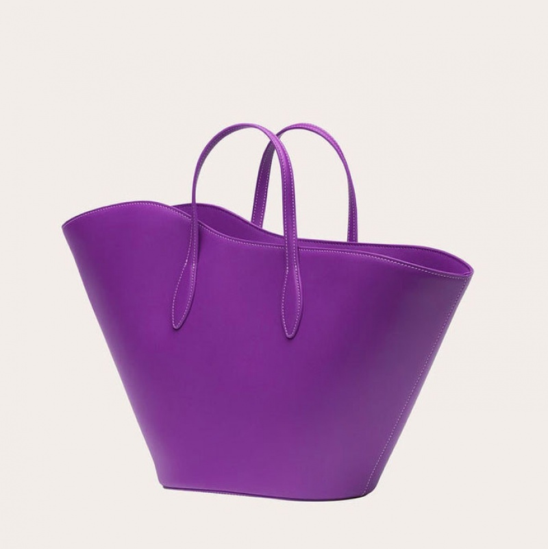 Little Liffner Open Tulip Medium Donna Tote Viola | 4597-UOGQS