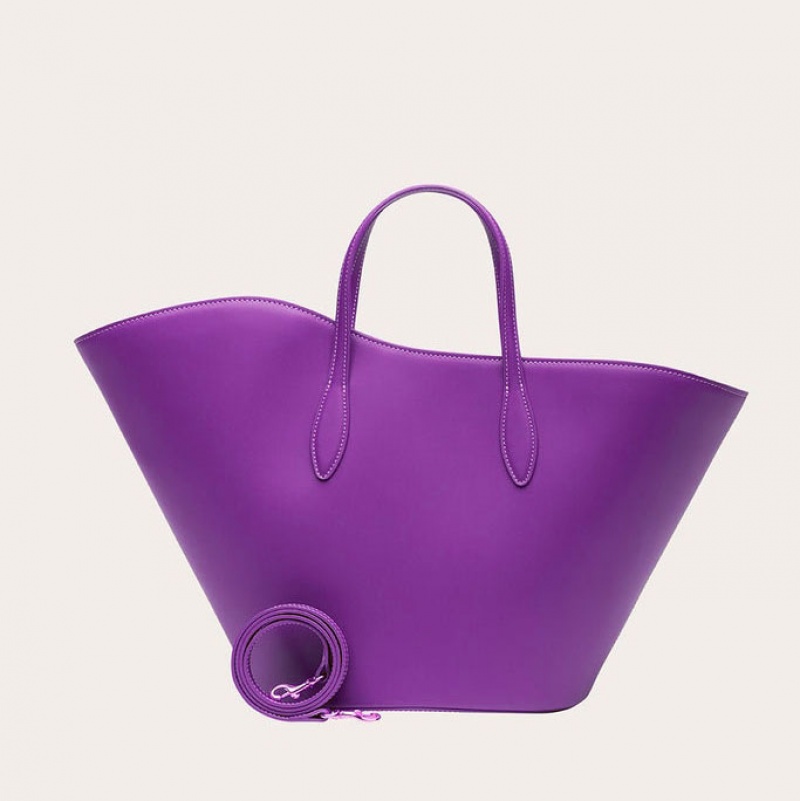 Little Liffner Open Tulip Medium Donna Tote Viola | 4597-UOGQS