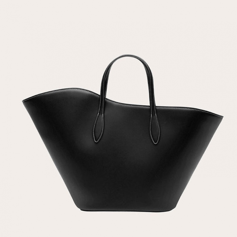 Little Liffner Open Tulip Medium Donna Tote Nere | 8453-LEKMJ