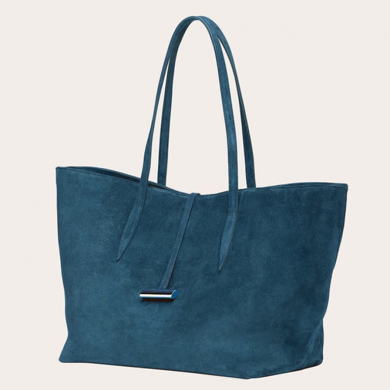 Little Liffner Penne Suede Donna Tote Blu | 0836-JENPQ