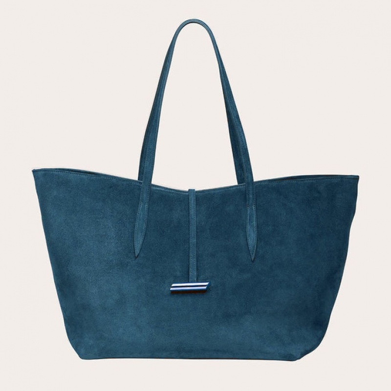 Little Liffner Penne Suede Donna Tote Blu | 0836-JENPQ