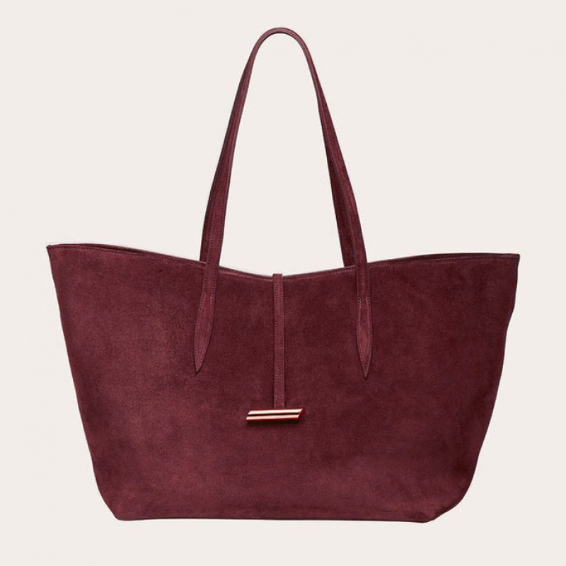 Little Liffner Penne Suede Donna Tote Rosse | 7639-CQDLE