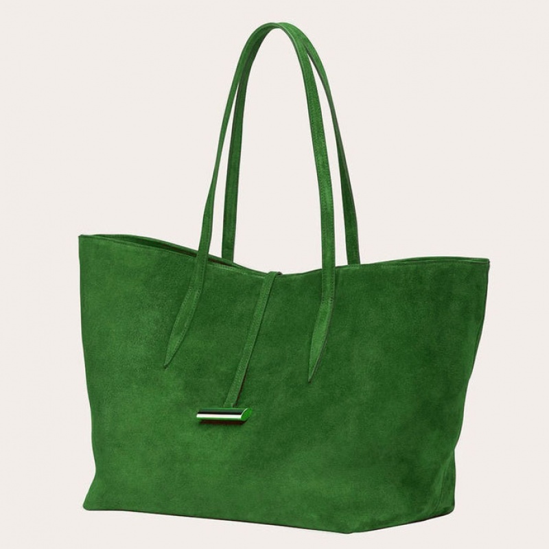 Little Liffner Penne Suede Donna Tote Verdi | 6439-PUEBX