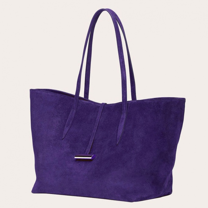 Little Liffner Penne Suede Donna Tote Viola | 4970-VRYHA