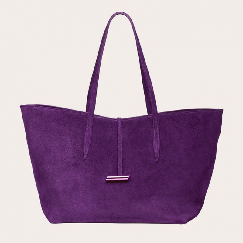 Little Liffner Penne Suede Donna Tote Viola | 6125-DNBVY