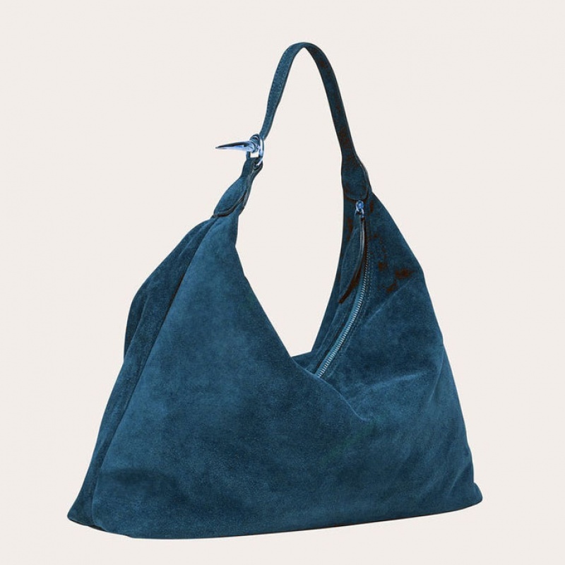 Little Liffner Pillow Suede Donna Borsa a Tracolla Blu | 5360-NQUHB