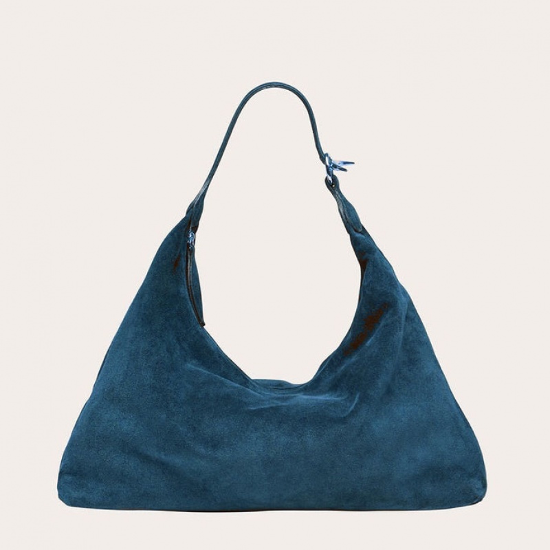 Little Liffner Pillow Suede Donna Borsa a Tracolla Blu | 5360-NQUHB