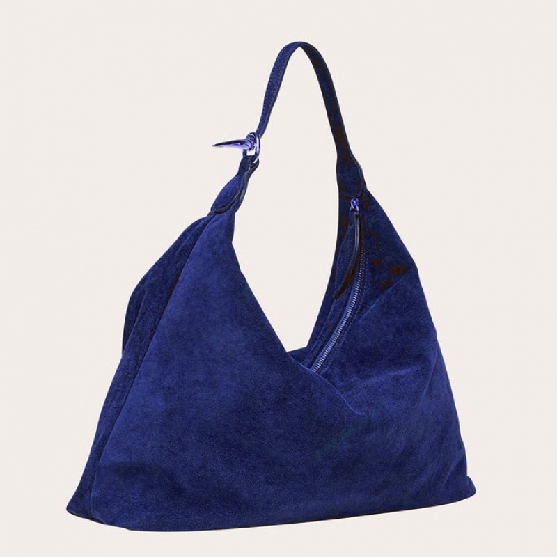 Little Liffner Pillow Suede Donna Borsa a Tracolla Blu Marino | 8932-MEVSL