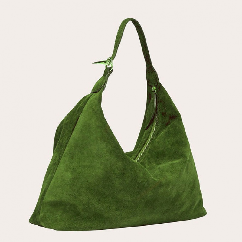 Little Liffner Pillow Suede Donna Borsa a Tracolla Verdi Chiaro | 0975-MKNEV