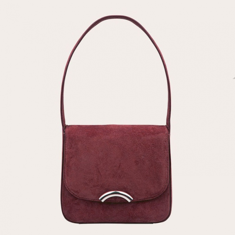 Little Liffner Rainbow Suede Donna Tote Rosse | 7345-EPHLR