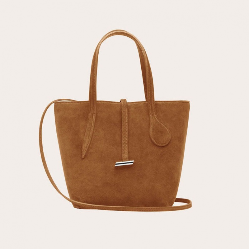 Little Liffner Sprout Mini Suede Donna Tote Marroni | 0362-NJSLZ