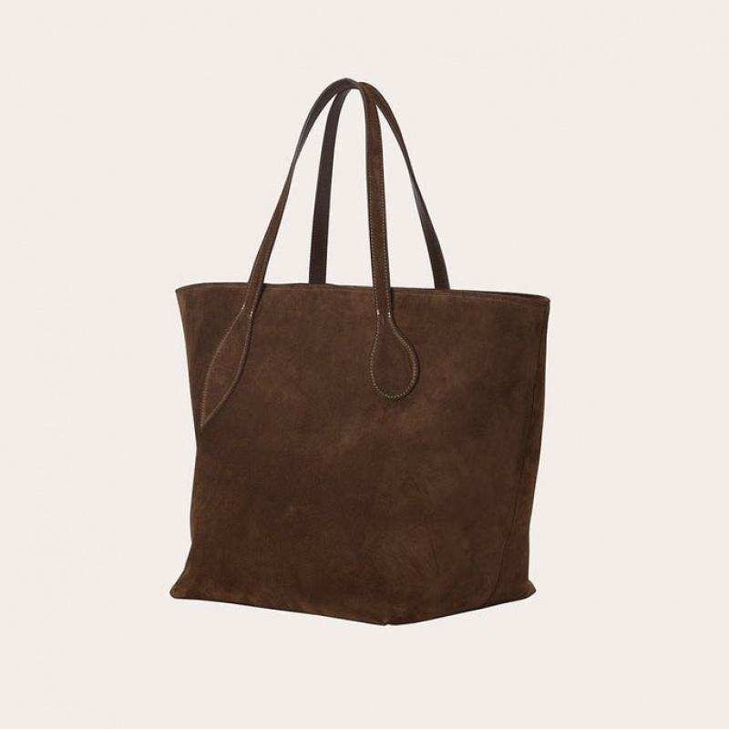 Little Liffner Sprout Suede Donna Tote Marroni Scuro | 0726-JXMTN