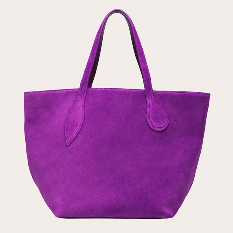 Little Liffner Sprout Suede Donna Tote Viola | 3645-FLWVY