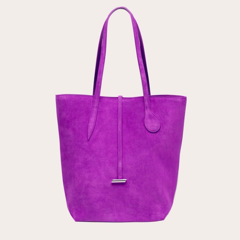 Little Liffner Tall Sprout Suede Donna Tote Viola | 2156-FGEZW