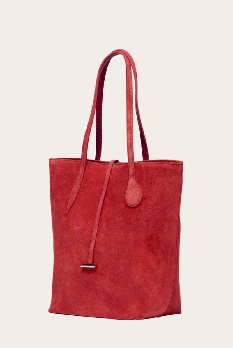 Little Liffner Tall Sprout Suede Donna Tote Rosse | 0158-XKRUY