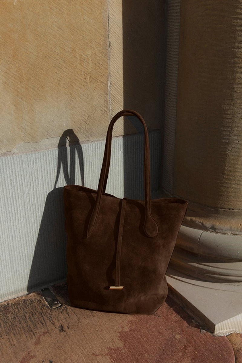 Little Liffner Tall Sprout Suede Donna Tote Marroni Scuro | 8307-QCOFY